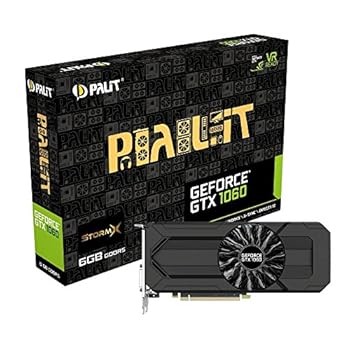 【中古】Palit NVIDIA GeForce GTX1060 6GB StormX(Dual-Link DVI-D×1 / HDMI2.0b×1 / DisplayPort×3)