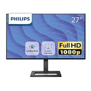 【中古】(非常に良い)PHILIPS 液晶ディスプレイ・PCモニター 272E2F/11 (27インチ/FHD/IPS//D-sub 15,HDMI,Display Port/4面フレームレス/Adaptive Sync/ちらつき防止|GoodLifeStore