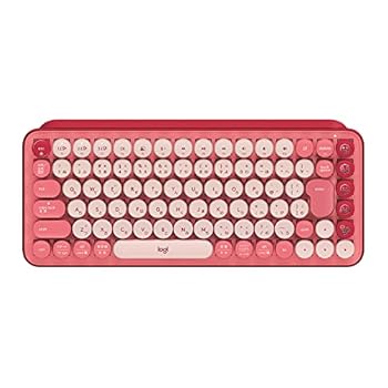 【中古】ロジクール POP KEYS K730RO メカニカル ワイヤレス キーボード ローズ 日本語配列 メカニカルキーボード ワイヤレスキーボード bluetooth Logi
