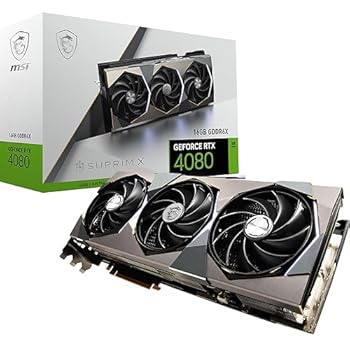 【中古】MSI GeForce RTX 4080 16GB SUPRIM X ゲーミンググラフィックスカード - 16GB GDDR6X 2640 MHz PCI Express Gen 4 256ビット 3X DP v 1.4a, HDMI