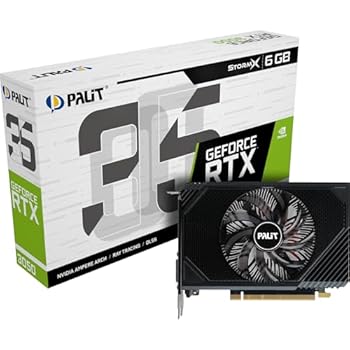 【中古】(非常に良い)Palit(パリット) GeForce RTX 3050 StormX 6GB / NE63050018JE-1070F/ グラフィックボード