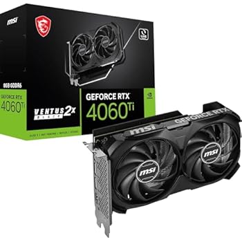 【中古】(非常に良い)MSI RTX 4060TI VENTUS 2X ブラック 8G E1 OC。|GoodLifeStore