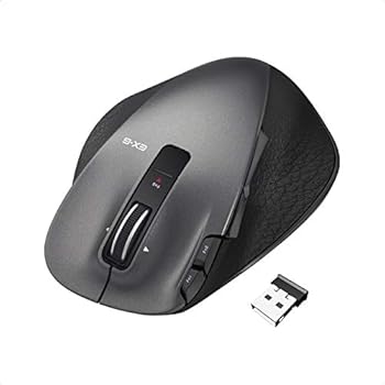 【中古】(非常に良い)エレコム マウス ワイヤレス (レシーバー) Sサイズ 小型 8ボタン 静音 レーザー 握りの極み ブラック M-XGS20DLSBK