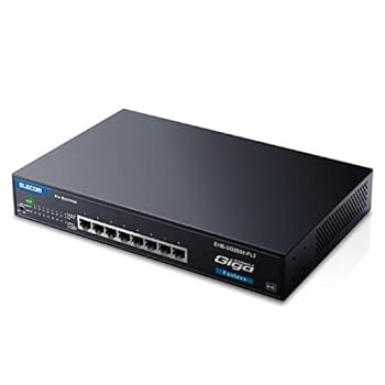 【中古】(非常に良い)エレコム スイッチングハブ 8ポート 金属筺体 PoE 静音ファンレス EHB-UG2B08-PL2