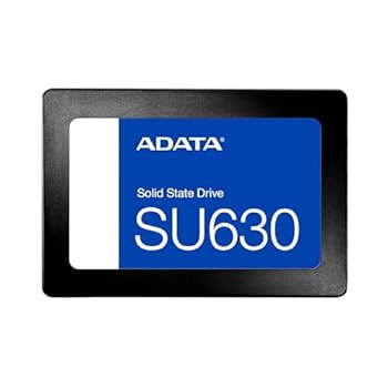 【中古】エイデータ(Adata) ADATA 2.5インチ 内蔵SSD 960GB SU630シリーズ 3D NAND QLC搭載 SMIコントローラー 7mm ASU630SS-960GQ-R