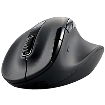 【中古】(非常に良い)エレコム ワイヤレスマウス 静音 EX-G PRO Lサイズ Bluetooth 無線2.4GHz 両対応 充電式 8ボタン 高速スクロール チルトホイール 抗菌 ブラック