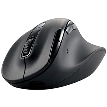 【中古】エレコム ワイヤレスマウス 静音 EX-G PRO Sサイズ Bluetooth 無線2.4GHz 両対応 充電式 8ボタン 高速スクロール チルトホイール 抗菌 ブラック