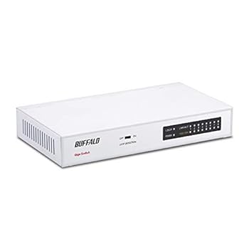 【中古】BUFFALO Giga対応 金属筺体 電源内蔵 8ポート ホワイト スイッチングハブ 日本メーカー LSW5-GT-8NS/WH