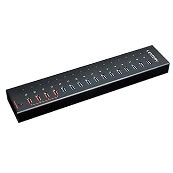 【中古】センチュリー LED搭載 16ポート USB3.0ハブ Hub名人 十六段 CHM-U3P16