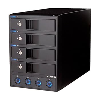 【中古】センチュリー 独立電源スイッチ搭載 eSATA接続x4HDDケース 「裸族のカプセルホテル eSATA x4」 CRCH35E4IS