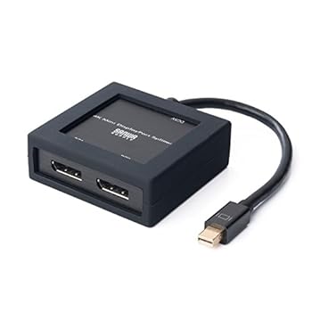 【中古】(非常に良い)サンワダイレクト DisplayPort 分配器 Mini DisplayPort入力 4K/30Hz対応 2分配 バージョン1.2a ACアダプタ付 400-VGA011