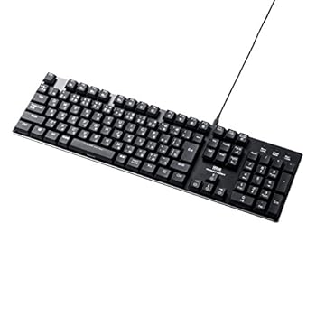 【中古】(非常に良い)サンワダイレクト メカニカルキーボード 赤軸 ゲーミング 日本語配列 PS4対応 LEDバックライト 有線 1個 400-SKB056R