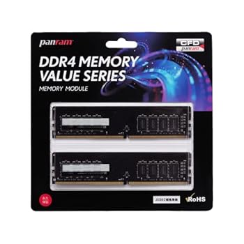 【中古】(非常に良い)CFD販売 Panram デスクトップPC用 メモリ DDR4-2400 (PC4-19200) 8GB×2枚 288pin DIMM   W4U2400PS-8GC17