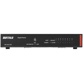 【中古】(非常に良い)バッファロー BS-GU2108 法人向け Giga対応 Layer2 アンマネージスイッチ 8ポート