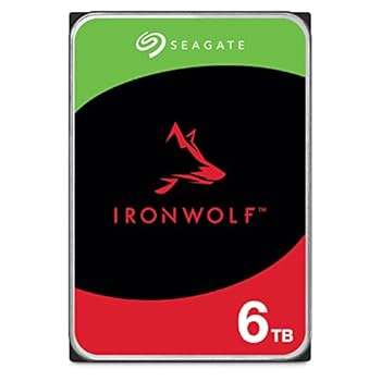 【中古】Seagate IronWolf 3.5インチ 6TB 内蔵 ハードディスク HDD CMR 6Gb/s 256MB 5400rpm 24時間稼働 PC NAS ST6000VN001/FFP