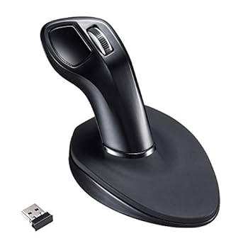 【中古】サンワサプライ ワイヤレスエルゴノミクスマウス スティック形状 腱鞘炎防止 IR LED 3ボタン MA-ERGW19