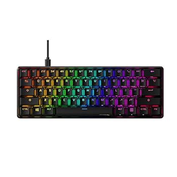 【中古】(非常に良い)HyperX Alloy Origins 60 小型RGBメカニカルゲーミングキーボード 60%レイアウト HyperXスイッチ ゲーマー向け メーカー  HKBO1S-RB-US/G ( 4P5N