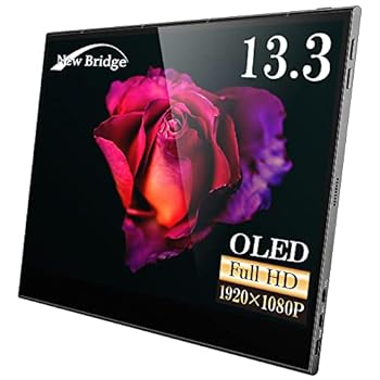 【中古】New Bridge 有機ELフルハイビジョンモバイルモニター 13.3インチ  NB-EL133BL