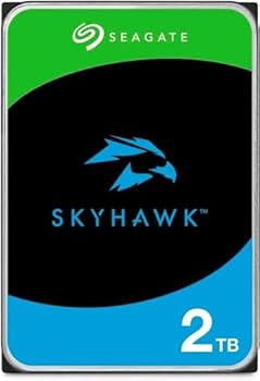 【中古】Seagate SkyHawk 3.5インチ  2TB 内蔵 ハードディスク HDD CMR  6Gb/s 256MB 5400rpm ネットワーク 監視 カメラ ビデオレコーダー ST2000VX017