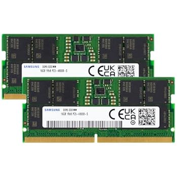 【中古】Samsung 32GB (2x16GB) DDR5 4800MHz PC5-38400 CL40 SODIMM 1Rx8 シングルランク 1.1V 262ピン ノートパソコン、ノートブックRAMメモリ 80,827円