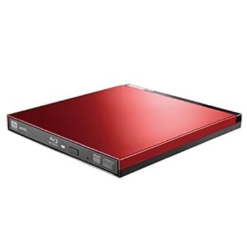 【中古】(非常に良い)ロジテック Blu-ray ブルーレイ 外付けドライブ USB3.0 UHD BD対応 書込ソフトCyberLink Power2Go 8付 レッド LBD-PUD6U3LRD｜GoodLifeStore