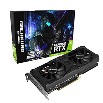 【中古】(非常に良い)玄人志向 NVIDIA GeForce RTX3060Ti搭載 グラフィックボード GDDR6 8GB GALAKURO GAMINGシリーズ デュアルファン GG-RTX3060Ti-E8GB/DF|GoodLifeStore