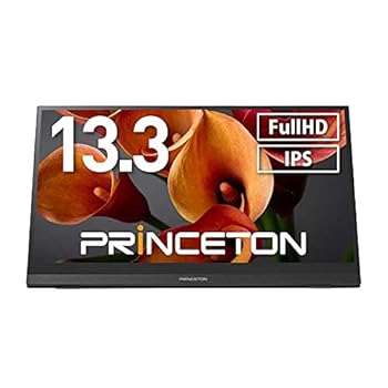 【中古】(非常に良い)プリンストン 13.3型 フルHD IPS モバイルディスプレイ(10点マルチタッチ対応)USB Type-C/HDMI接続、スタンドカバー PTF-M133T