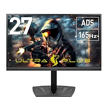 【中古】プリンストン ULTRA PLUS ゲーミングモニター 27型ワイド フルHD 165Hz FreeSync Premium 高さ調整 HDMIx2 DisplayPort USBハブx2 ADSパネル UP-