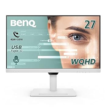 【中古】(非常に良い)ベンキュージャパン BenQ アイケアモニター GW2790QT 27インチ WQHD IPS 高さ調整 USB Type-C 65W給電 ノイズキャンセリングマイク デイジーチェ