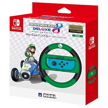【中古】(非常に良い)【Nintendo Switch対応】マリオカート8 デラックス Joy-Conハンドル for Nintendo Switch ルイージ