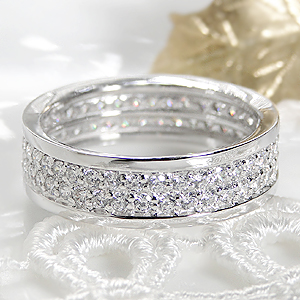 pt900【1.0ct】ダイヤモンド フルエタニティリング【送料無料】【品質保証書付】/ 二連 プラチナ ダイアモンド リング 指輪 ホワイトデー レディース ギフト プレゼント ダイヤリング ダイヤモンドリング ダイアリング ダイアモンドリング
