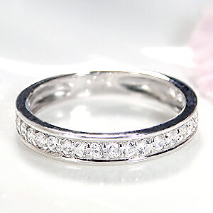 pt900【0.5ct】ダイヤモンド エタニティリング【送料無料】【刻印無料】【代引手数料無料】【品質保証書付】ダイヤモンドリング プラチナ ダイヤ リング ハーフ エタニティ 重ねづけ 指輪 レディース ギフト プレゼント｜GOODLUCK　jewelry