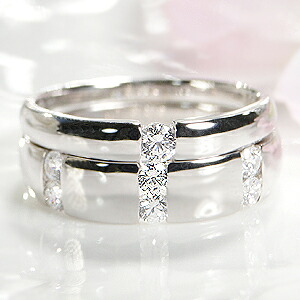 K18WG【0.38ct】ダイヤモンドリング【送料無料】【刻印無料】【品質保証書付】ホワイトゴールド　K18 セット ダイアモンド ダイア　リング 指輪 0.3ct レディース ギフト プレゼント 18K