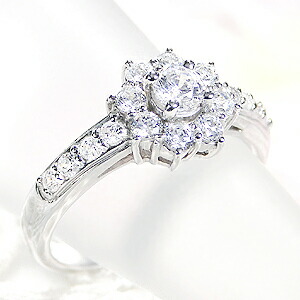 楽天市場】pt900【0.6ct】豪華 ダイヤモンド リング指輪 リング