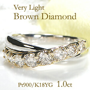 楽天市場】ブラウンダイヤモンド 0.625ct リング 12号 PT900 プラチナ