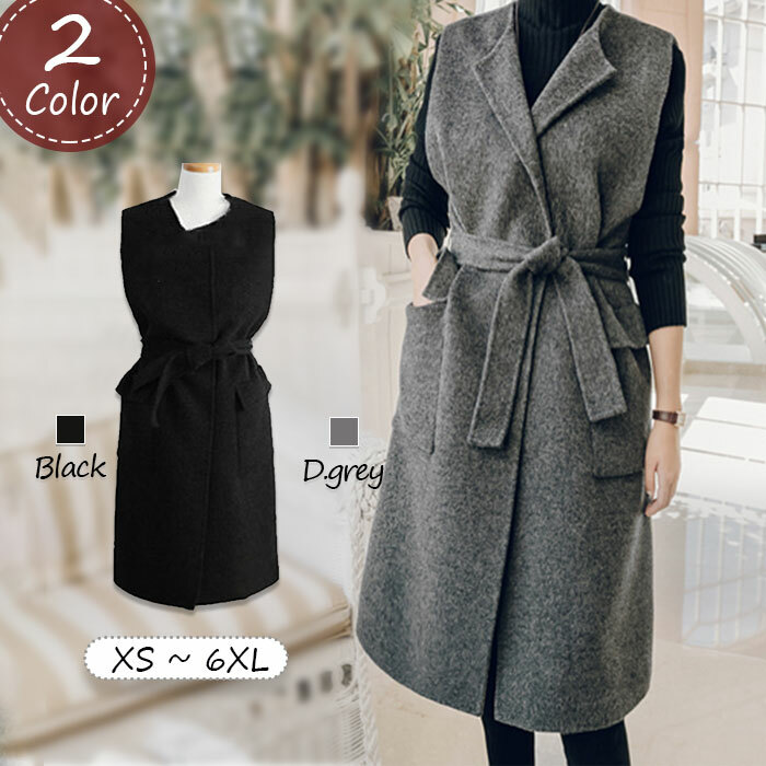 楽天主義1位置付 ジレ 軽いオーバ ロングジレ ロング上々 レディース 