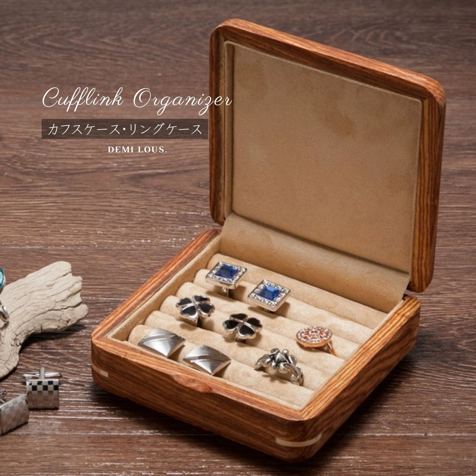 楽天市場】L シルバー カフスボタン 指輪 収納ケース ガラスケース