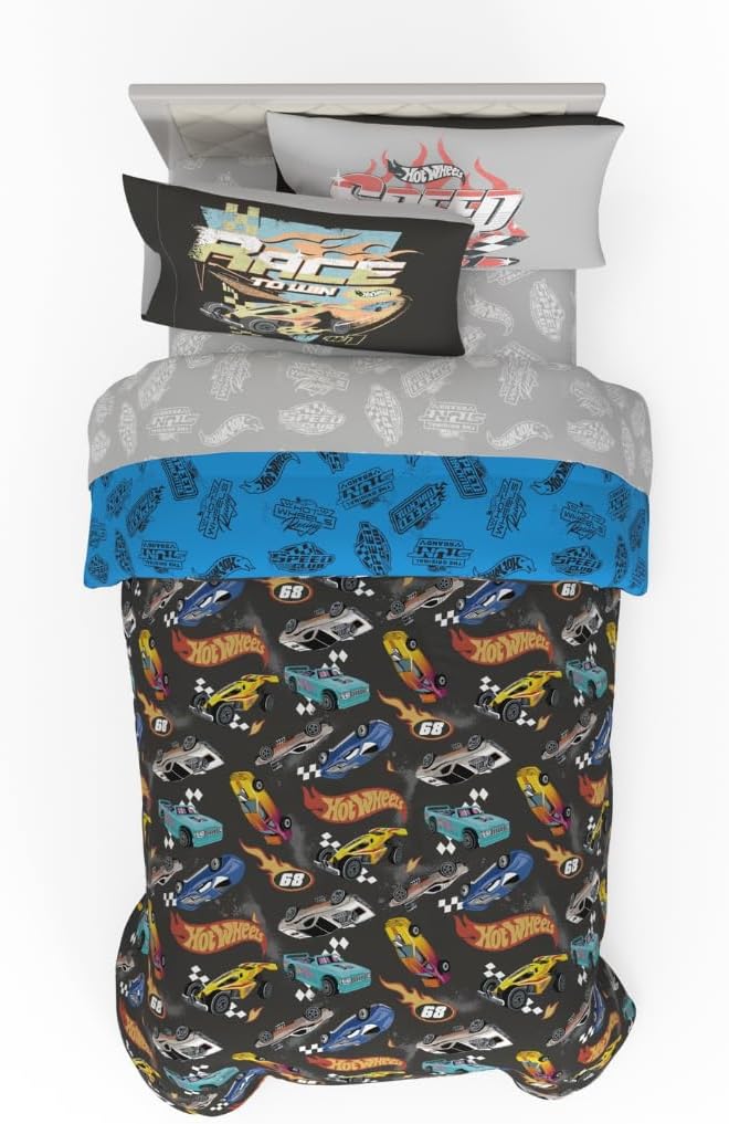 【貨物輸送無料】Hot Wheel 熱っぽい ウィール 文字記号 赤ちゃん用 布団仕掛ける シングル 新一年生・子供部屋・文字記号敷き妙＆掛布団＆枕覆いかぶせる 外国で直輸入
