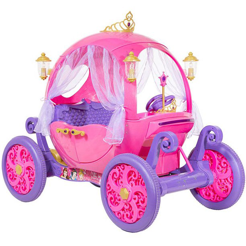 楽天市場 送料無料 電動自動車 ディズニー Disney プリンセス カボチャの馬車 電動おもちゃ ピンク 白雪姫 シンデレラ ラプンツェル グッズ グッズ