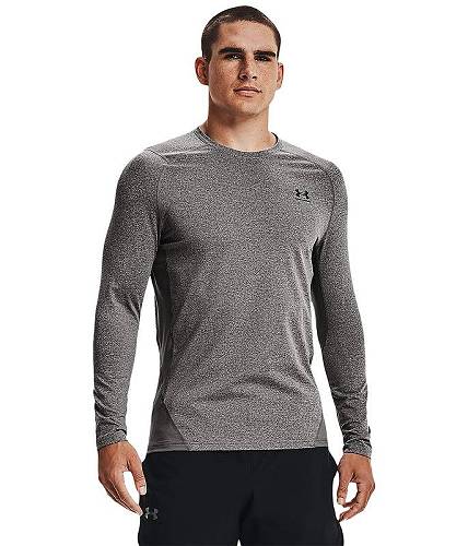 貨物輸送無料 アンダーアーマー Under Armour メンズ 成人男性用 流行り物 積極的プルオーバー ColdGear Armour Fitted Crew - Charcoal Light Heather/Black