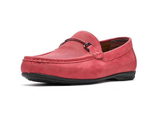 送料無料 ステーシーアダムス Stacy Adams メンズ 男性用 シューズ 靴 ローファー Colton Moc Toe Slip-On Loafer - Red｜グッズ&times;グッズ