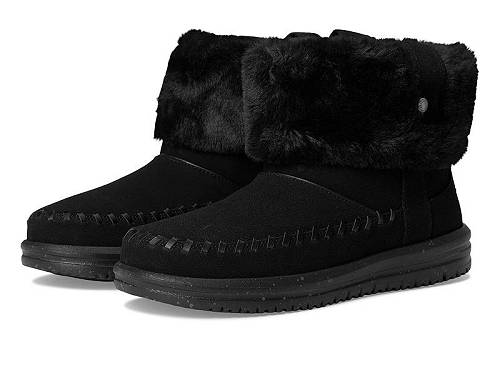 送料無料 ヘイデュード Hey Dude レディース 女性用 シューズ 靴 ブーツ アンクル ショートブーツ Camden Cuff Classic Cozy - Black/Black|グッズ×グッズ