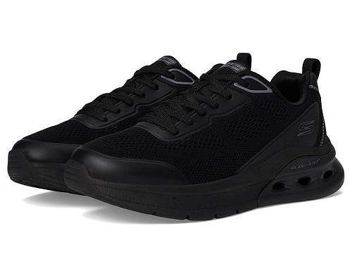 貨物輸送無料 ボブス スケッチャーズ BOBS from SKECHERS メンズ 成人男性用 シューズ 靴 スニーカー 運動すること靴 Bobs Glide Step Arc Waves 2.0 - Class Rank - Black/Black