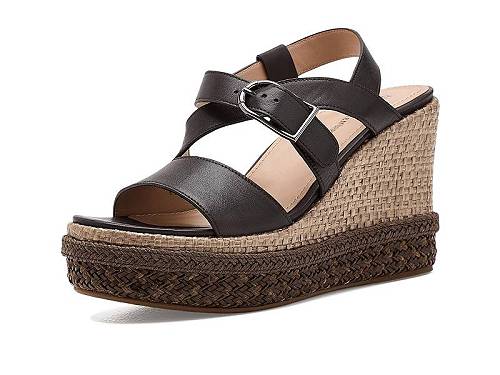 送料無料 ジョーンストンアンドマーフィー Johnston &amp; Murphy レディース 女性用 シューズ 靴 ヒール Addison Asymmetrical Wedge - Dark Brown Nappa Leather｜グッズ&times;グッズ