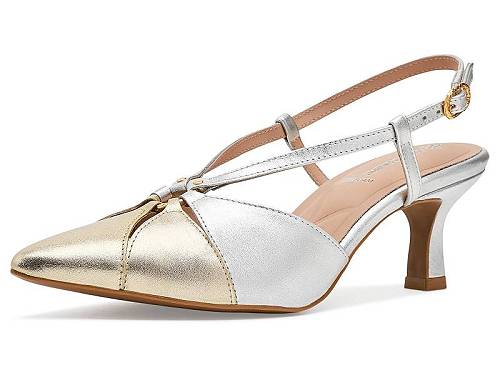 送料無料 ジョーンストンアンドマーフィー Johnston &amp; Murphy レディース 女性用 シューズ 靴 ヒール Lindsey Ring Slingback - Gold Multi｜グッズ&times;グッズ