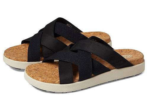 貨物輸送無料 キーン Keen レディース お上さん用 シューズ 靴 サンダル Elle Mixed Slide - Black/Birch