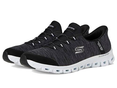 送料無料 スケッチャーズ SKECHERS レディース 女性用 シューズ 靴 スニーカー 運動靴 Glide Step Peak Hands Free Slip-Ins - Black White|グッズ×グッズ