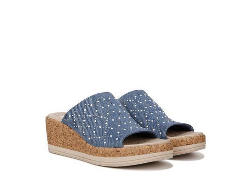 貨物輸送無料 Bzees レディース 亭主もち用 シューズ 靴 踵 Royal Wedge Sandals - Blue Shimmer
