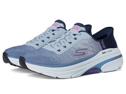 貨物輸送無料 スケッチャーズ SKECHERS レディース 亭主もち用 シューズ 靴 スニーカー 運動すること靴 Max Cushioning Arch Fit 2.0 Adelphi Hands Free Slip-Ins - Navy/Pink