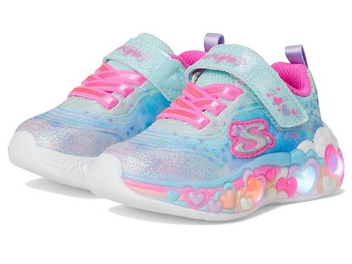 送料無料 スケッチャーズ SKECHERS KIDS 女の子用 キッズシューズ 子供靴 スニーカー 運動靴 Eternal Heart Lights 302696N (Toddler) - Light Blue/Multi画像